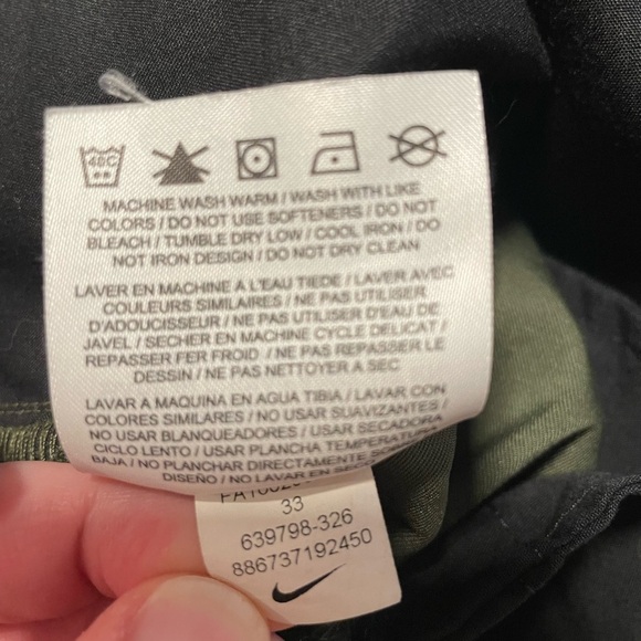 Nike Golf Standard Fit Olive Green Dri-Fit Performance Shorts Size 33 - Picture 7 of 10